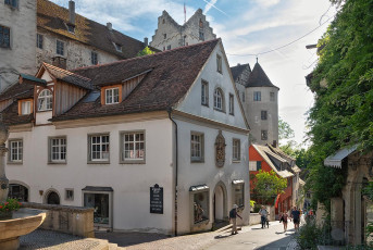 Meersburg 2209-2024, Steigstrasse mit Burg