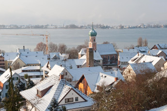 Allensbach 0180-2009, Winter über Ort und Reichenau
