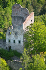Bodman 0237-2013, Luftaufnahme Ruine Altbodman