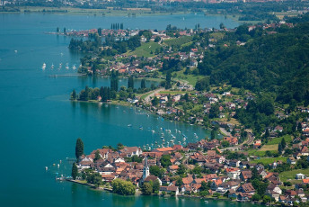 Berlingen 0015-2010, Luftaufnahme Ort und Uferpartie