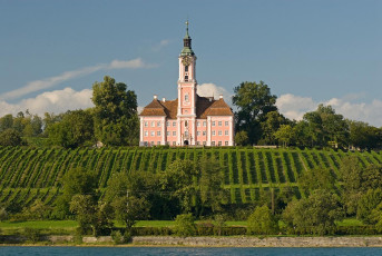 Birnau 064-2007,Barockkirche vom Wasser
