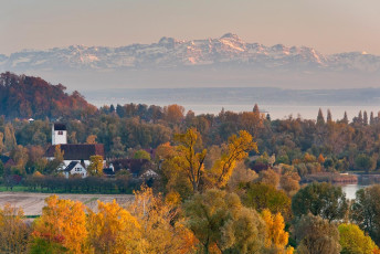 Birnau 0192-2010, Herbstlicher Blick über Seefelden und Uhlding