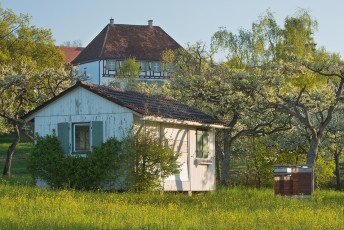 Birnau 0256-2012, Bienenhäuschen vor Hofgut Birnau