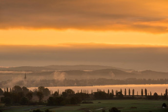 Bohlingen 0048-2012, Sonnenaufgang über Radolfzell, See und dem