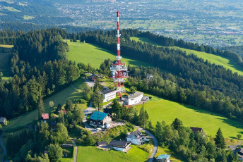 Bregenz 0805-2014, Luftaufnahme Pfänderspitze
