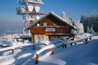Bregenz, Pfänderspitze im Tiefschnee