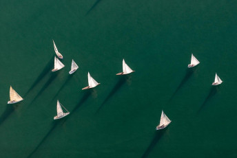 Friedrichshafen 1052-2014, Luftaufnahme Lacustre Segelboote