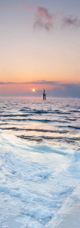 Konstanz 0420-2012 PANO, Eisformationen und Seezeichen am Hörnl