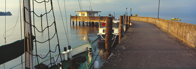 Langenargen, Morgenlicht auf der Schiffslände B