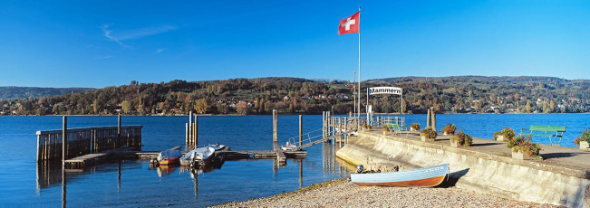 Mammern, Schiffslände im Herbst QUER