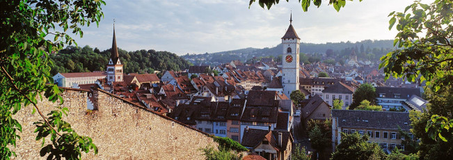 Schaffhausen, Blick von Munot auf Altstadt