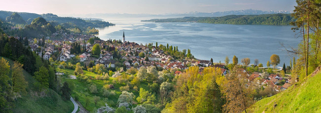 Sipplingen 0116-2009 PANO, Dorf im Frühling