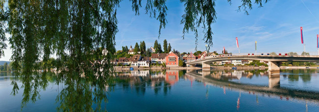 Stein am Rhein 0063-2011 PANO, Blick über den Rhein