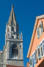 Konstanz 121-2008 A, Gebäude Wessenbergstraße + Münster