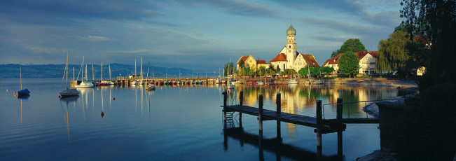 Wasserburg, Halbinsel im Morgenlicht B
