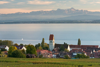 Hagnau 0943-2012, Ort und Alpen von der Wilhelmshöhe