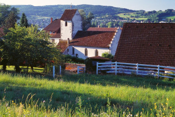 Hemmenhofen, Dorfkirche und Schweizer Ufer