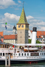 Lindau 1361-2015, Dampfschiff Hohentwiel im Hafen