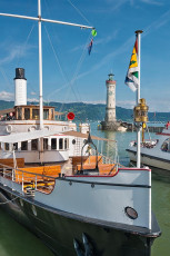 Lindau 1379-2015, Dampfschiff Hohentwiel im Hafen