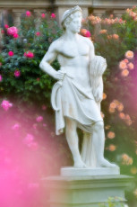 Mainau 1453-2015, Marmorstatue 'Sommer' im Italienischen Rosenga