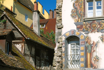 Konstanz, Bemalter Altstadtwinkel