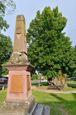 Reichenau 0634-2013, Kriegsdenkmal und alte Linde Mittelzell