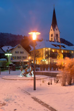 Sipplingen 0580-2012, Winterliche Abenddämmerung an der Anleges