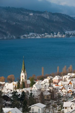 Sipplingen 0598-2012, Winterlicher Blick von der Burghalde auf O