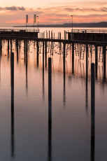 Sipplingen 0760-2014, Leerer Hafen morgens bei Wintersonnwende