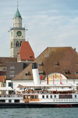 Überlingen 1563-2013, Dampfschiff Hohentwiel vor Greth und Mün