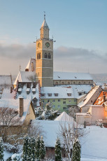 Überlingen 1676-2014, Verschneites Nikolausmünster und Altstad