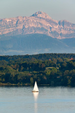 Überlingen 1803-2015, Segelboot vor dem Säntis
