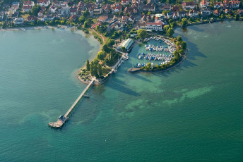 Immenstaad 1084-2015, Luftaufnahme Jachthafen und Schiffslände