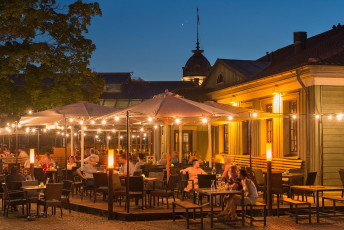 Konstanz 1052-2015, Restaurant Hafenmeisterei bei Nacht
