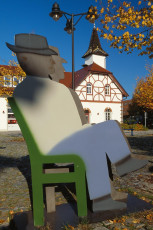 Wasserburg, Kunstwerk auf dem Lindenplatz HOCH