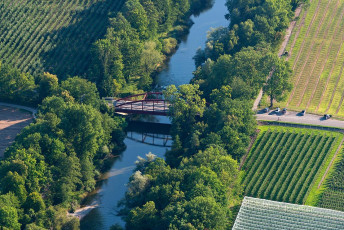 Langenargen 0543-2015, Luftaufnahme Brücke über die Argen