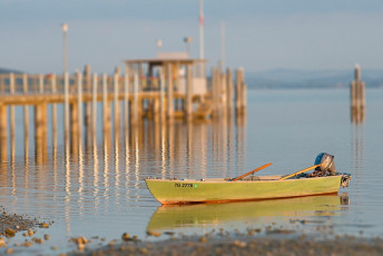 Mannenbach 0023-2013, Fischerboot vor Schiffslände