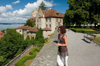 Meersburg 164-2008 B, Schlossterrasse und Alte Burg