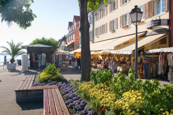 Meersburg 183-2008, Seepromenade beim Hafen