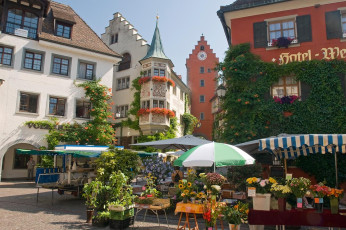 Meersburg 245-2008 B, Marktplatz mit Obertor