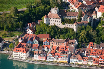 Meersburg 0311-2009, Luftaufnahme Innenstadt