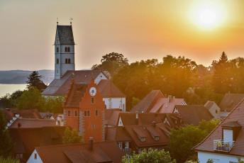 Meersburg 0889-2012, Abendsonne über der Oberstadt