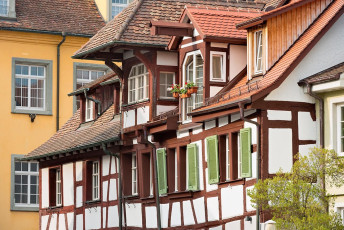 Meersburg 1126-2013, Fachwerkhäuser am Schlossplatz