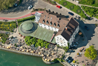 Meersburg 1139-2013, Luftaufnahme Strandhotel Wilder Mann