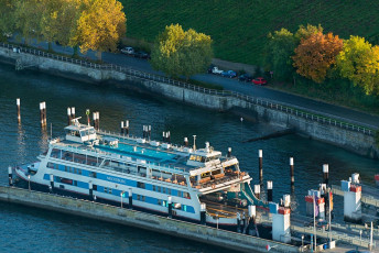 Meersburg 1339-2013, Luftaufnahme Fährehafen