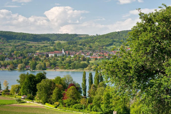Öhningen 0024-2010, Blick von Eschenz zum Kloster Öhningen