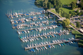 Reichenau 252-2009, Luftaufnahme Jachthafen Mittelzell