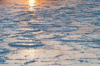 Reichenau 0441-2012, Eisformationen am Oberzeller Ufer im Sonnen
