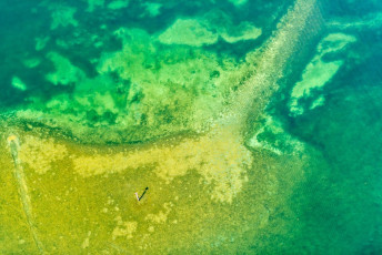 Reichenau 0558-2013, Luftaufnahme Seezeichen und Seeboden Unterz