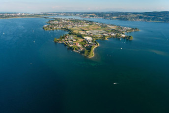 Reichenau 0778-2015, Luftaufnahme Inselüberblick